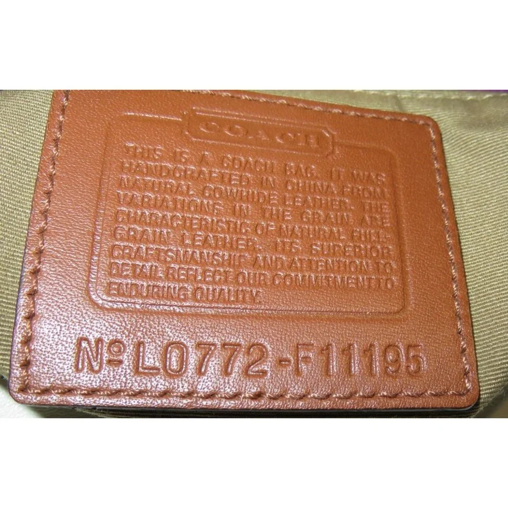 Coach 2007 Hamptons Cream & Tan Leather Demi Bag Baguette - Picture 8 of 13